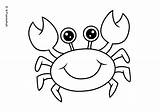 Crab Coloring Drawing Kids Pages Drawings Cute Cartoon Printable Animal Crabs Draw Sea Easy Letsdrawkids Preschool Choose Board Kawaii Paintingvalley sketch template