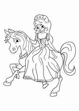 Prinzessin Pferd Malvorlage Ausmalbilder Ausmalbild Principessa Einhorn Cavallo Horseback Prinzessinnen Prinz Regenbogen Mewarnai Märchen sketch template