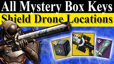 mystery box keys  shield drone locations destiny  black armory youtube