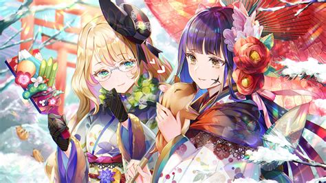 Download 3840x2160 Anime Girls Kimono Traditional