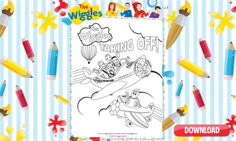 wiggles colouring pages children colouring pinterest