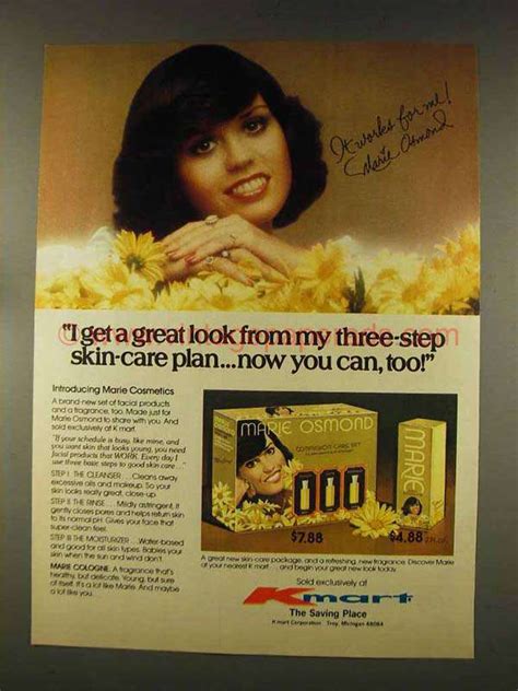 1977 Kmart Marie Osmond Complexion Care Set Cologne Ad