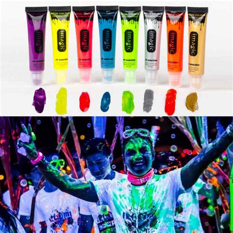 13ml Uv Blacklight Reactive Face And Body Paint Art Party Club Fancy