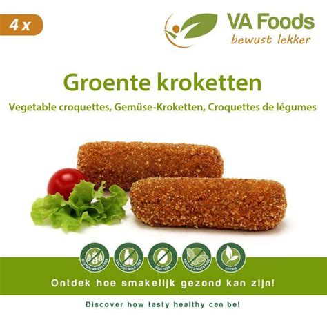 va foods glutenvrij en vegetarisch vegan groente kroketten cafetaria