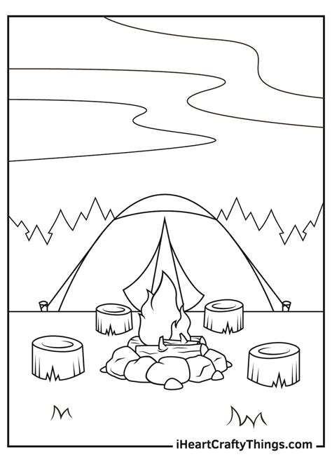 camping coloring pages updated  camping search  find coloring