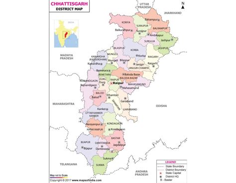 buy chhattisgarh district map