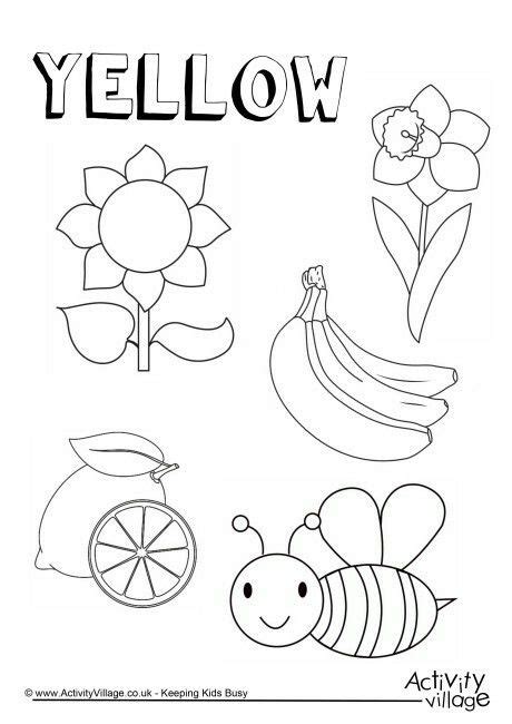 printable color yellow worksheets