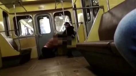watch couple casually have sex on moving train metro video