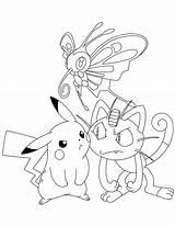 Pokemon Coloring Pages Pikachu Printable Sheets Kids Meowth Cute Colouring Pdf Print Book Picgifs Cartoon Printables Adult Anime Among Books sketch template