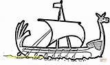 Coloring Viking Ship Getcolorings Pages sketch template