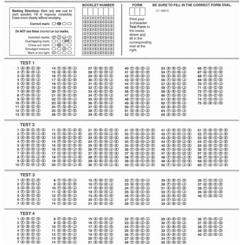 printable scantron answer sheets