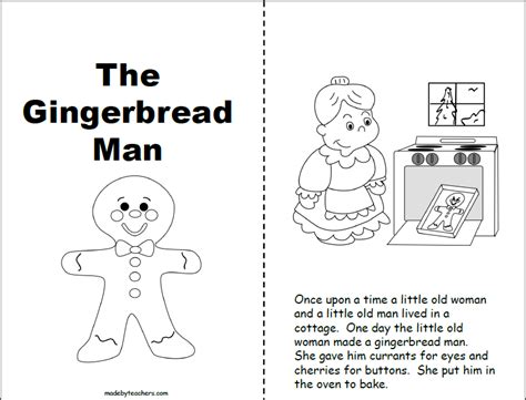 gingerbread man story printable printable word searches