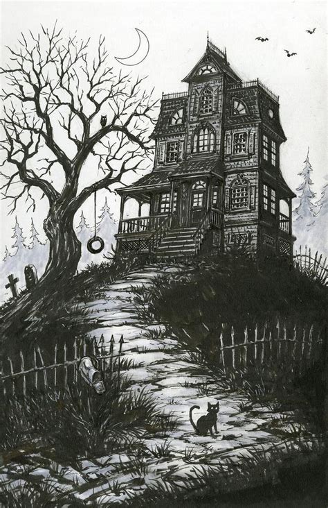haunted house etsy uk haunted house pictures haunted house drawing