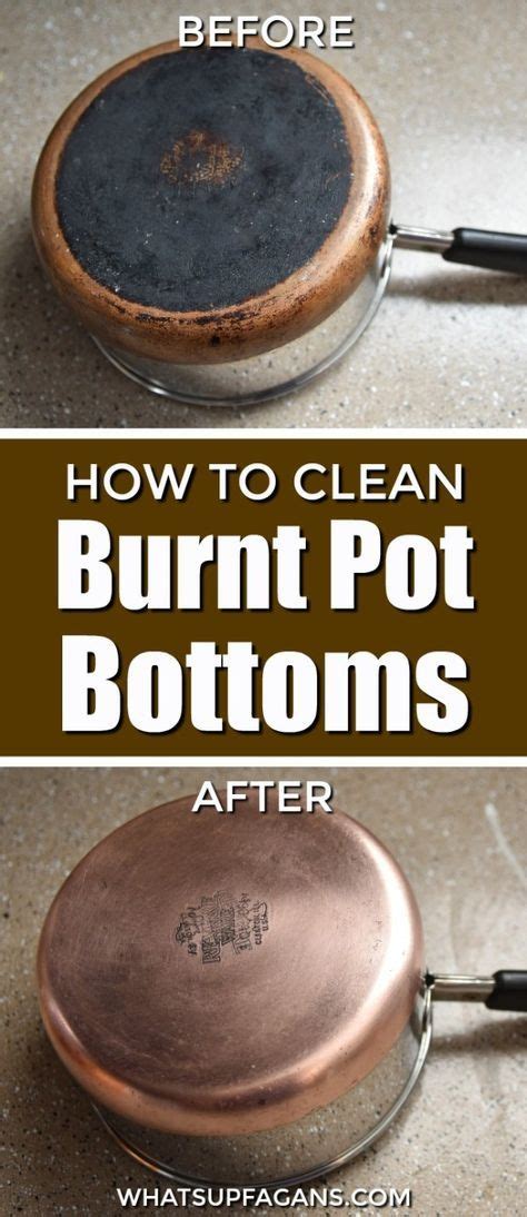 clean  bottom  burned pot  easy    clean