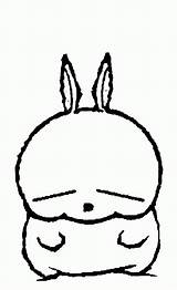 Rabbit Character Coloringhome sketch template