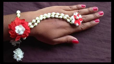 flower jewelry making    real flower jewelry  haldi youtube