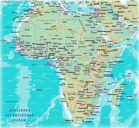 karte von afrika uebersichtskarte regionen der welt welt atlasde