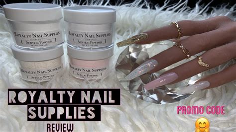 royalty nail supplies review acrylic powders promo code youtube