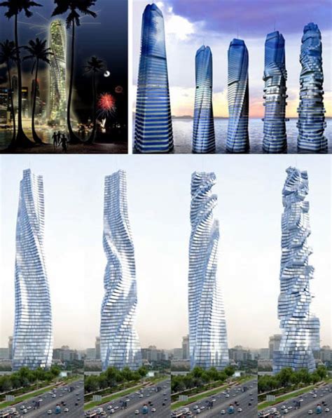 unbelievable examples  buildings  motion  floating churches  rotating skyscrapers