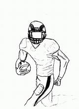 Football Coloring Drawing Nfl Player Pages Players Drawings Draw Getdrawings Paintingvalley Sheet Popular sketch template