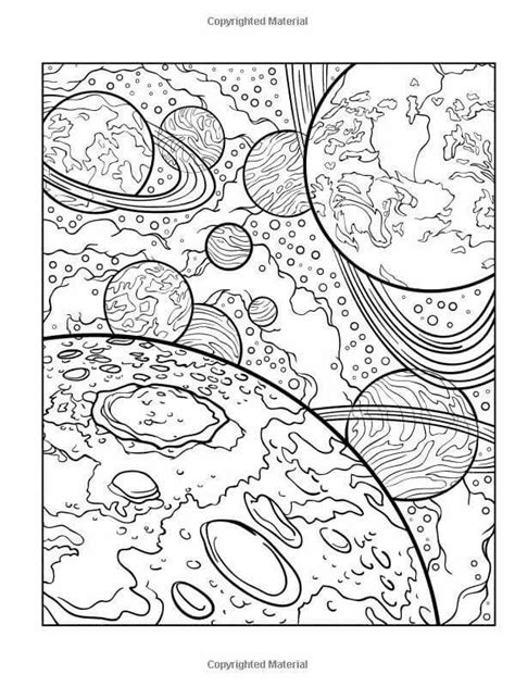 coloring page  planets  stars   sky