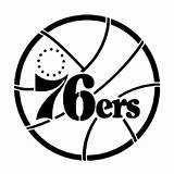 76ers Philadelphia Coloring Stencil sketch template