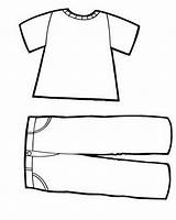 Kleidung Activities Ausmalen Websincloud Vorlage Klamotten Kleider Pajama sketch template