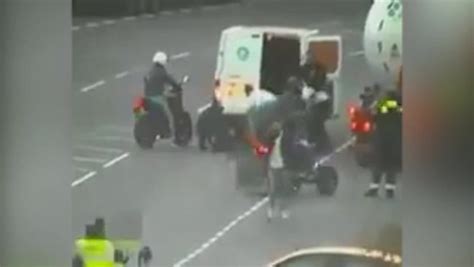 dramatic cctv footage shows aftermath of motorbike horror crash that