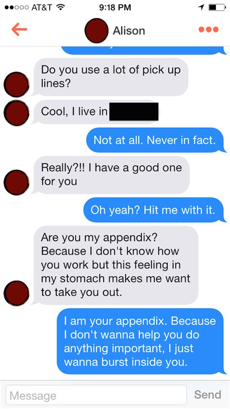 Pickup Lines And Rejection On Tinder Funny Gallery