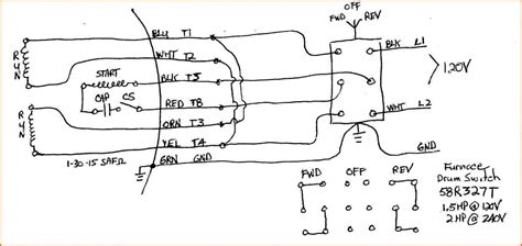 motor wiring diagram single phase  capacitor