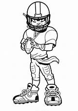 Football Coloring Pages American Kids Players Color Sheet Printable Book Bears sketch template