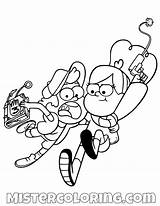 Coloring Gravity Falls Pages Mabel Pines Dipper Popular sketch template