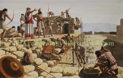 nehemiah directs the rebuilding of jerusalem s walls illustration by balage balogh flickr