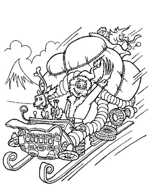 grinch stole christmas coloring pages coloring home