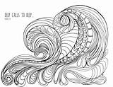 Coloring Pages Ocean Waves Wave Printable Tsunami Colouring Sheets Adult Grown Water Paisley Coloring4free Drawing Print Sea Color Kids Big sketch template