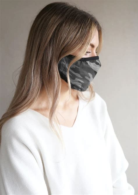 breathe adult face mask grey camo