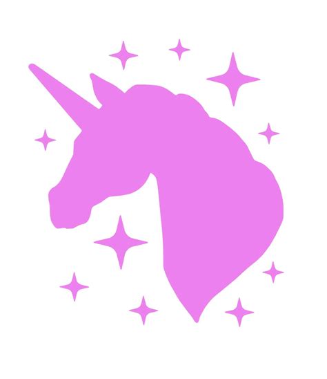 unicorn face silhouette svg  cricut