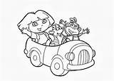 Dora Coloring Pages Tico Explorer Car Kids Print Books sketch template
