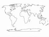 Continents Map sketch template