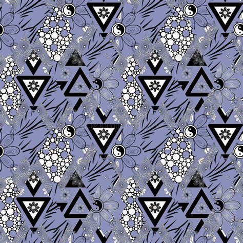 patchwork seamless floral pattern lilac background stock illustration illustration  flowers
