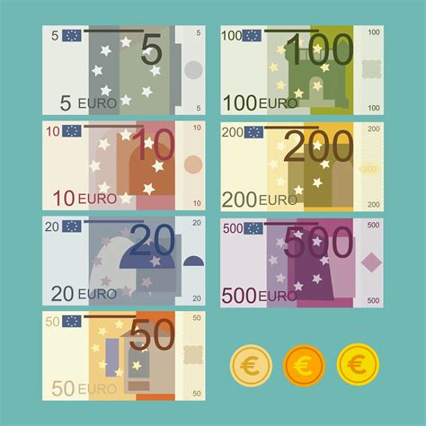 euro currency banknote set  vector art  vecteezy