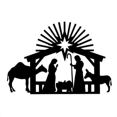 christmas nativity scene pictures clipart