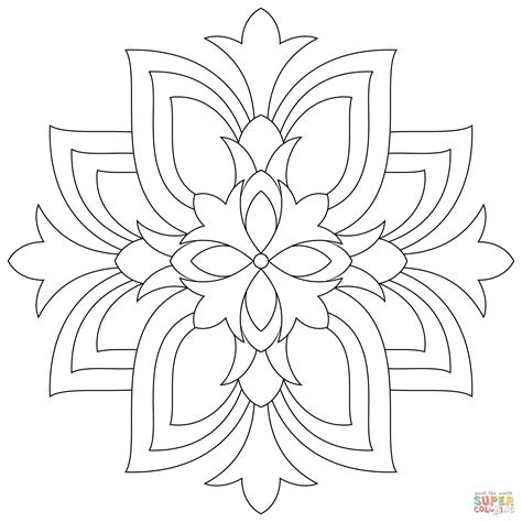 lotus mandala coloring page  printable coloring pages