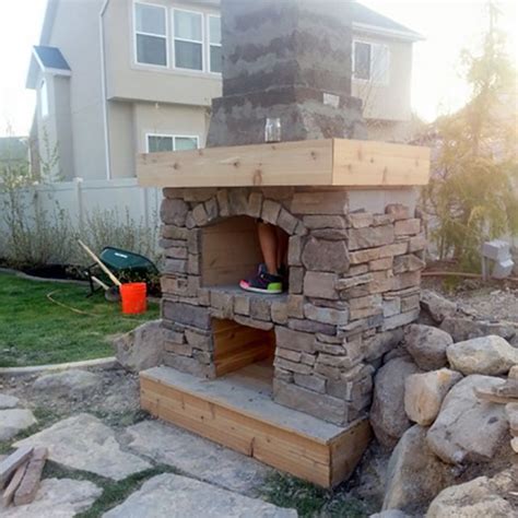 diy outdoor fireplace plans  diy fireplace video tutorial  diy outdoor fireplace