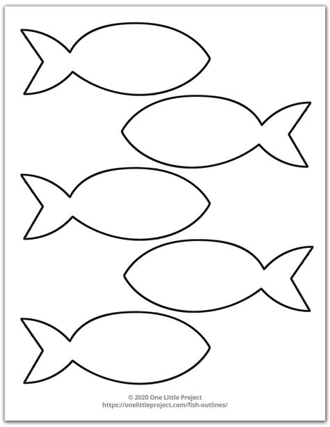 printable fish outline pages fish templates   project