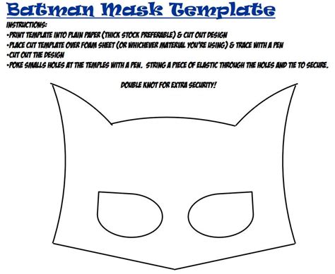 batmask batman mask batman mask template foam sheets
