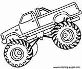 Monster Truck Coloring Easy Pages Big Printable Color Print sketch template