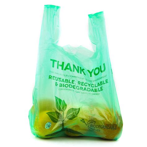 packs  size biodegradable reusable plastic  shirt bag eco