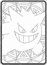 Coloring Pokemon Gengar Card Pages Cards Custom Color Choose Board sketch template