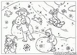 Inverno Invernali Paesaggio sketch template